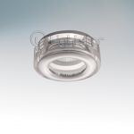 006830 LightStar Влагозащищенный встраиваемый светильник для ванных комнат Difesa, 1 лампа, круглый, хром, прозрачный