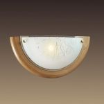 025-Sonex Бра Kalda, 1 лампа, стекло, бронза, коричневый, бук