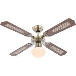 0309-Globo Потолочный светильник-вентилятор, медь античная, коричневый  