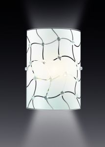 1270-Sonex Бра Opus, 1 лампа, хром, белый, прозрачный