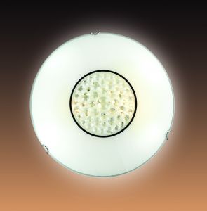 128-Sonex Светильник настенно-потолочный Lakrima, 1 лампа, хром, белый, прозрачный