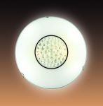 128-Sonex Светильник настенно-потолочный Lakrima, 1 лампа, хром, белый, прозрачный