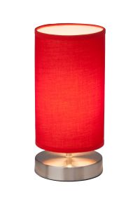 13247/01 Brilliant Настольная лампа Clarie, 1 плафон, никель, красный