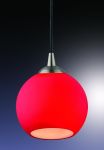 1343/R Odeon Light Подвес Eruca, 1 лампа, матовый никель, красный