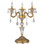 2454/3T Odeon Light Настольная лампа Aviora, 3 лампы, хрусталь, старое золото