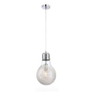 15039 Globo Подвесной светильник Alexis, 1 лампа, серебро, прозрачный
