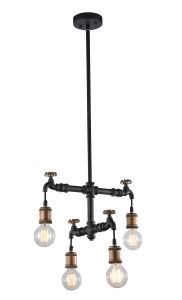 1581-4P Favourite Люстра потолочная Faucet, 4 лампы, черный, бронза