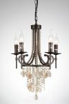 1587-5P Favourite Люстра подвесная Ahmad, 5 ламп, коричневый, бежевый с прозрачным