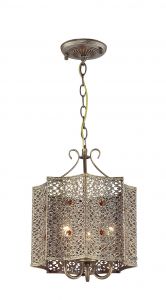 1624-3P Favourite Люстра подвесная Bazar, 3 лампы, золото с коричневым и коньячным