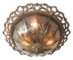 1633-3C Favourite Люстра потолочная Kora, 3 лампы, коричневый с золотом, прозрачный с белым