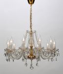 1735-10P-Favourite Люстра Monreal, 10 ламп, стеклянные рожки и блюдца прозрачного цвета