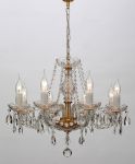 1735-8P-Favourite Люстра Monreal, 8 ламп, стеклянные рожки и блюдца прозрачного цвета