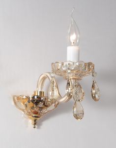 1738-1W-Favourite Бра Brendy, 1 лампа, хрусталь цвета шампань с золотым оттенком