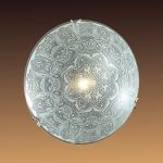 176-Sonex Настенно-потолочный светильник Optima, 1 лампа, стекло, хром, белый, серый