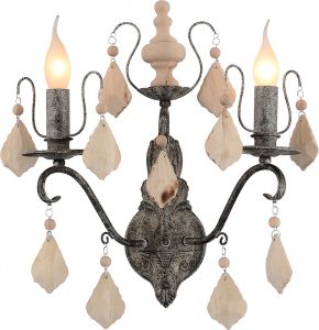 1763-2W-Favourite Бра Albero, 2 лампы, металл, дерево   