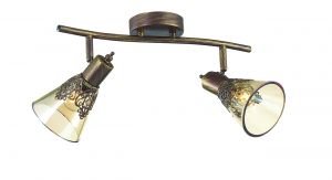 1795-2U-Favourite Спот Gumbata, 2 лампы, коричневый с золотой патиной