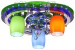 180-287-03 Velante Потолочная люстра 3 лампы, красный, голубой, зеленый