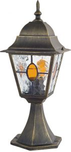 1805-1T-Favourite Уличный наземный светильник Zagreb, 1 лампа, черный с золотой патиной