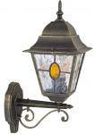1804-1W-Favourite Уличный настенный светильник Zagreb, 1 лампа, черный с золотой патиной