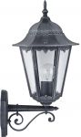 1810-1W-Favourite Уличный настенный светильник London, 1 лампа, черный с серебряной патиной  