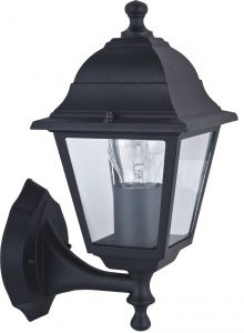 1812-1W-Favourite Уличный настенный светильник Leon, 1 лампа, прозрачный, черный