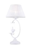 1836-1T-Favourite Настольная лампа Cardellino, 1 лампа, декоративные птицы из белого гипса