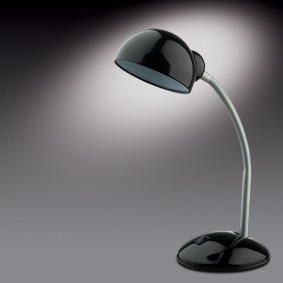 2080/1T Odeon Light Настольная лампа Kiva, 1 лампа, хром, чёрный