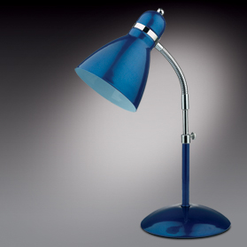 2092/1T Odeon Light Настольная лампа Zird, 1 лампа, хром, синий металлик