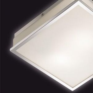 2537/2C Odeon Light Настенно-потолочный светильник для ванной комнаты Tela, 2 лампы, хром, белое матовое стекло