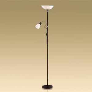 2463/F Odeon Light Торшер Talo, 2 лампы, боковой плафон: белое стекло, верхний плафон: белый пластик