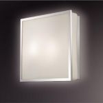 2537/1C Odeon Light Настенно-потолочный светильник для ванной комнаты Tela, 1 лампа, хром, белое матовое стекло