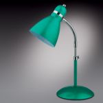 2091/1T Odeon Light Настольная лампа Zird, 1 лампа, хром, зелёный металлик