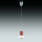 2605/1 Odeon Light Светильник подвесной Larus, 1 лампа, хром, цветной хрусталь