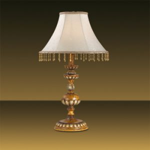 2455/1T Odeon Light Настольная лампа Ruffin, 1 лампа, текстиль, коричневый