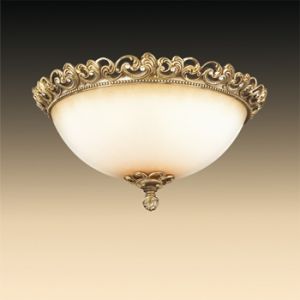 2431/3C Odeon Light Потолочный светильник Ponga, 3 лампы, хрусталь, бронза 