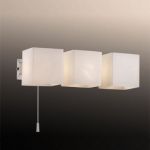 2183/3W Odeon Light Бра Faro, 3 лампы, хром, белое матовое стекло
