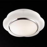 2403/2C Odeon Light Настенно-потолочный светильник для ванной комнаты Baha, 2 лампы, хром, белое матовое стекло