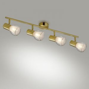 2176/4W Odeon Light Настенно-потолочный светильник-спот Moss, 4 лампы, матовое золото, прозрачное и матовое стекло 
