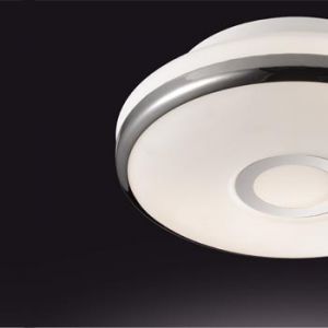 2401/3C Odeon Light Настенно-потолочный светильник для ванной комнаты Ibra, 3 лампы, хром, белое матовое стекло