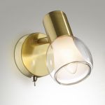 2176/1W Odeon Light Бра-спот Moss, 1 лампа, матовое золото, прозрачное и матовое стекло