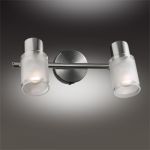 2175/2W Odeon Light Бра-спот Parfe, 2 лампы, никель, прозрачно-матовое стекло
