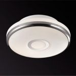 2401/1C Odeon Light Настенно-потолочный светильник для ванной комнаты Ibra, 1 лампа, хром, белое матовое стекло