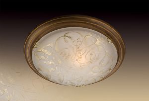 203-Sonex Светильник настенно-потолочный Provence, 2 лампы, темный орех с золотом, белый