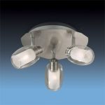 2069/3C Odeon Light Потолочный светильник-спот Sinco, 3 лампы, никель, белое матовое стекло