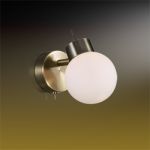 2071/1W Odeon Light Бра-спот Sofit, 1 лампа, бронза, белое матовое стекло 
