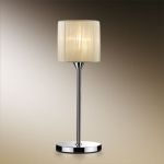 2085/1T Odeon Light Настольная лампа Niola, 1 лампа, хром, бежевая ткань
