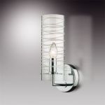 2086/1W Odeon Light Бра Seit, 1 лампа, прозрачное стекло с узором, хром 