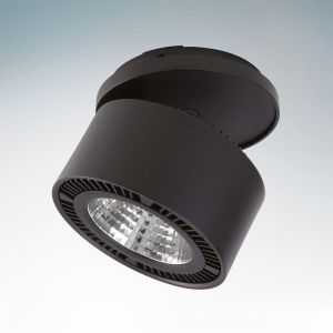 214807 Lightstar Светильник встраиваемый светодиодный поворотный Forte, 1 лампа, черный, нейтральный (4000K)