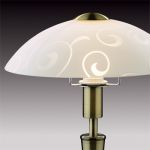 2151/1T Odeon Light Настольная лампа Parma, 1 лампа, бронза, белый с узором