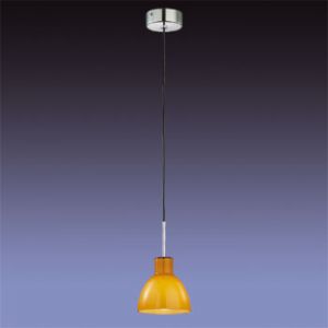 2162/1 Odeon Light Подвес Tio, 1 лампа, хром, оранжевое стекло